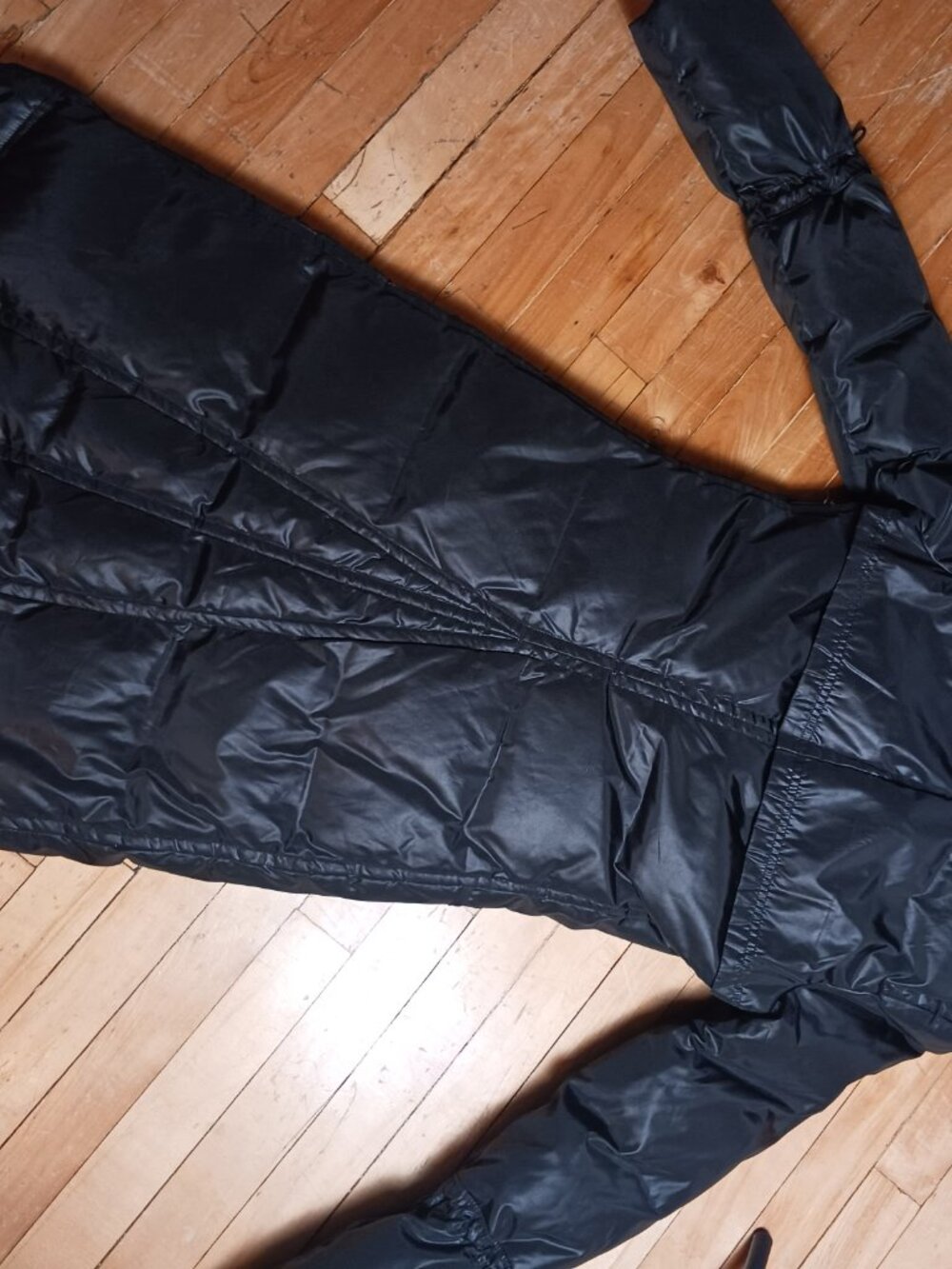 Soia & Kyo Long Down Coat XXS Black Hooded Puffer Winter Parka Montreal Feather - Picture 11 of 13